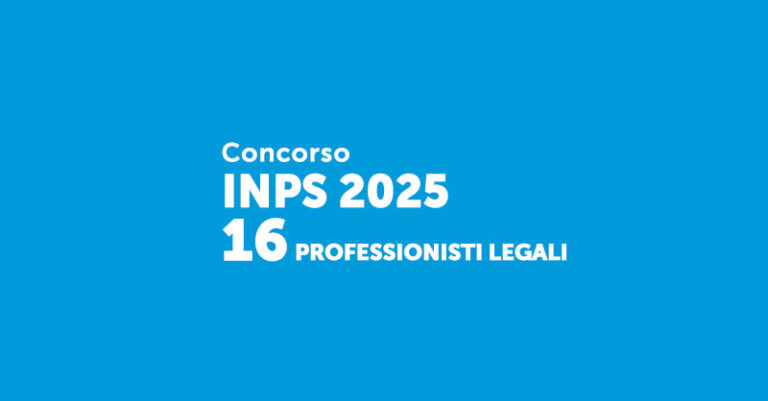 Concorso 16 professionisti legali INPS