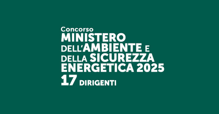 Concorso Ministero Ambiente 2025